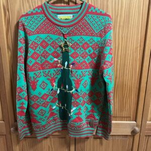 Tipsyelves Men’s Bottle Opener Ugly Christmas Sweater